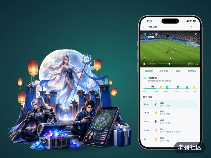 装老哥社区 APP，开赛信息及时收
